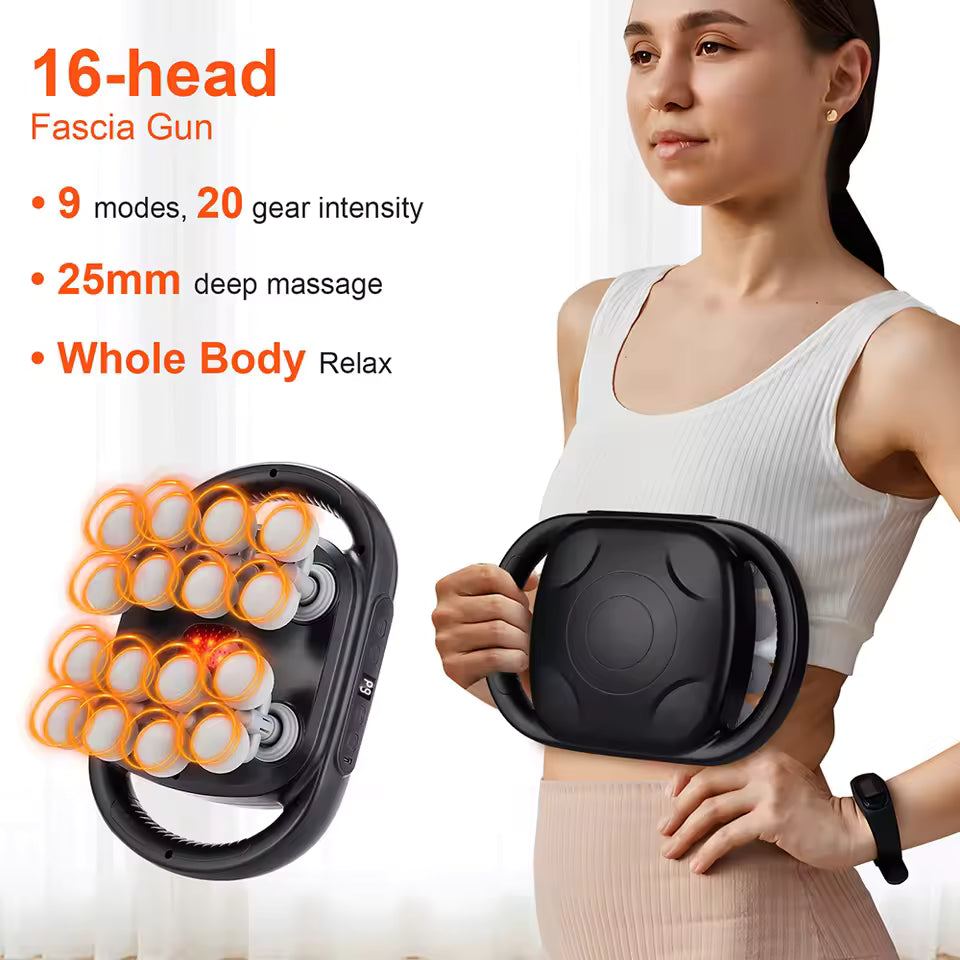 Nerava™ - Innovative 16 Head Massage Gun