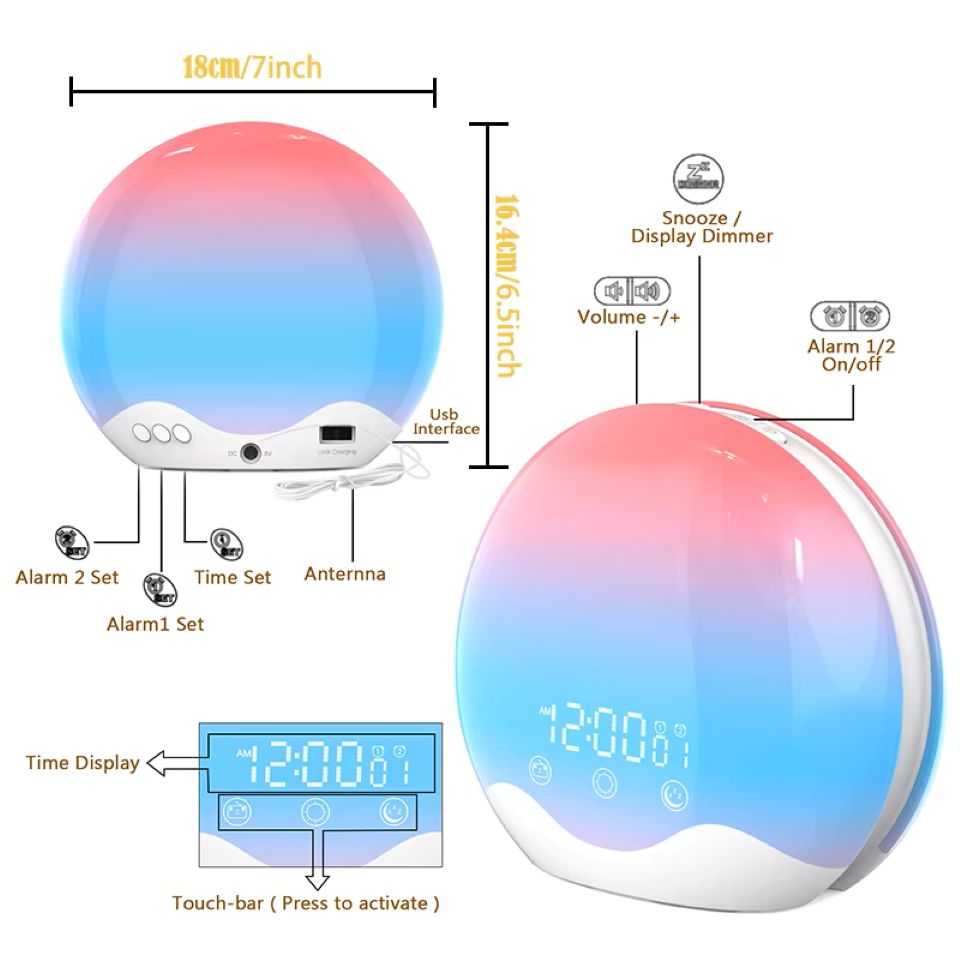 Riseva™ Sunrise Simulation Wake-Up Light